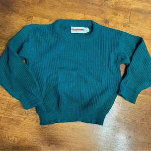 Vintage Barrel boys cable knit sweater teal size 7